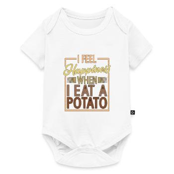 Je ressens du bonheur quand je mange une pomme de terre 2 - Body à manches courtes Premium Bébé - blanc - Devant