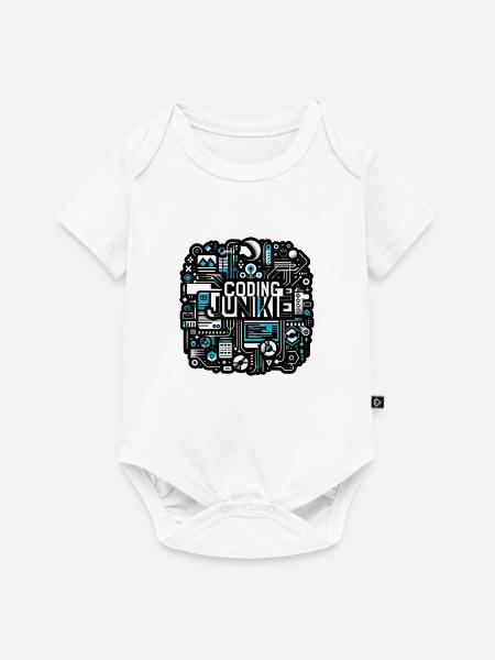 Coding Junkie 16 - Baby Premium Kurzarmbody - Weiß