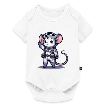 Cute Mouse Astronaut - Baby Premium short-sleeve bodysuit - white - Front