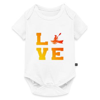Damen Kayak Kanu Kajakfahren Herren Kajak - Baby Premium Kurzarmbody - Weiß - Vorne