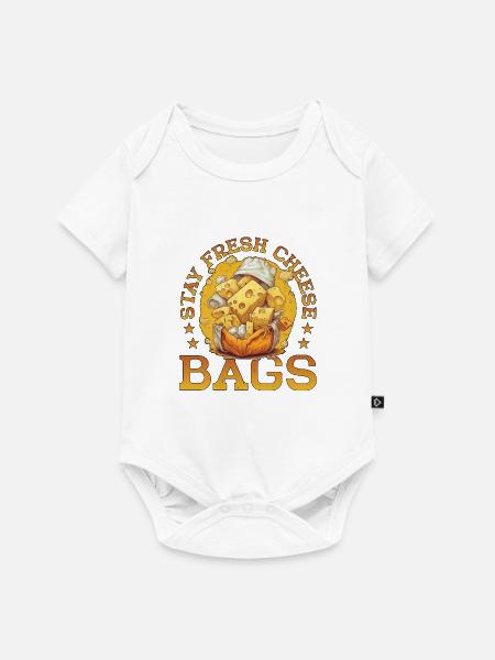 Stay Fresh Cheese Bags 50 - Baby Premium Kurzarmbody - Weiß