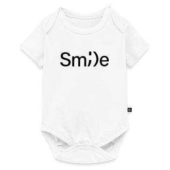 Smile - Baby Premium Kurzarmbody - Weiß - Vorne