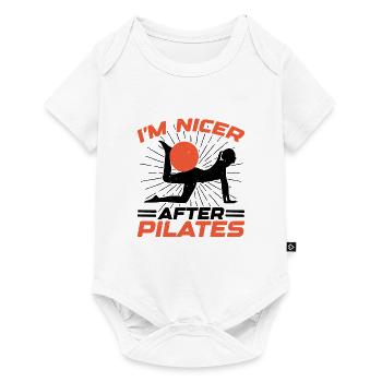 I'm Nicer After Pilates 2 - Baby Premium short-sleeve bodysuit - white - Front
