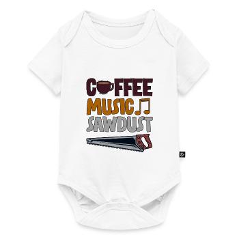 Café Musique Sciure de bois 4 - Body à manches courtes Premium Bébé - blanc - Devant