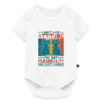 Je n’ai pas d’attitude 6 - Body à manches courtes Premium Bébé - blanc - Devant