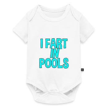 Je pète dans les piscines - Body à manches courtes Premium Bébé - blanc - Devant