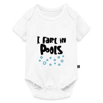 Je Pète Dans Les Piscines 4 - Body à manches courtes Premium Bébé - blanc - Devant