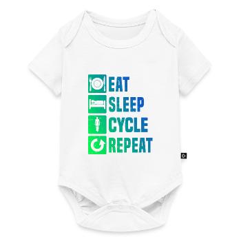 Vélo VTT Hommes Cyclisme Cyclisme - Body à manches courtes Premium Bébé - blanc - Devant