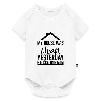 Ma maison était propre hier Désolé que vous l’ayez manqué 2 - Body à manches courtes Premium Bébé - blanc - Devant