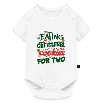 Eating Christmas Cookies For Two Funny Maternity - Baby Premium short-sleeve bodysuit - white - Front