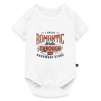 Ich genieße romantische Spaziergänge durch den Baumarkt - Baby Premium Kurzarmbody - Weiß - Vorne