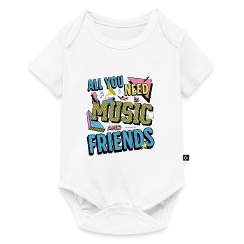 All You Need Is Music And Friends Funny Musician - Baby Premium short-sleeve bodysuit - white - Front