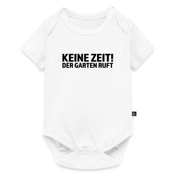 Keine Zeit der Garten ruft - Baby Premium Kurzarmbody - Weiß - Vorne