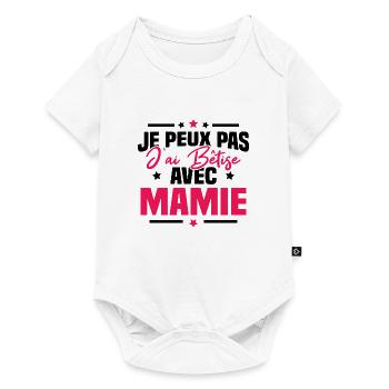 Je peux pas j'ai bêtise avec mamie - Body à manches courtes Premium Bébé - blanc - Devant
