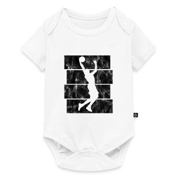 Basketteur basket-ball basket-ball - Body à manches courtes Premium Bébé - blanc - Devant