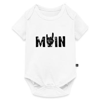MOIN Rock 'n' Roll Gruß Norden - Baby Premium Kurzarmbody - Weiß - Vorne