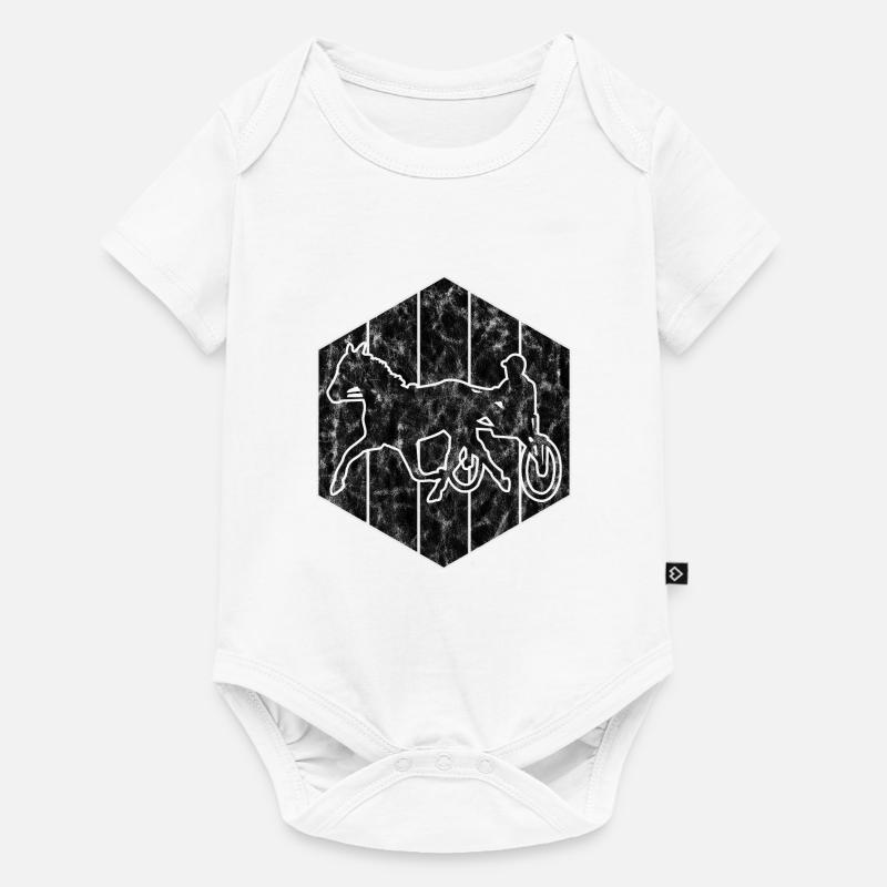 Trotteur trotter dans un style rétro ou vintage - Body à manches courtes Premium Bébé - blanc