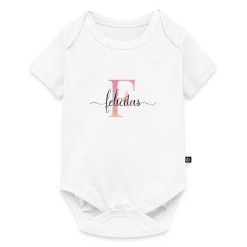 F| Monogramm | Name | Felicitas |Watercolor - Baby Premium Kurzarmbody - Weiß - Vorne
