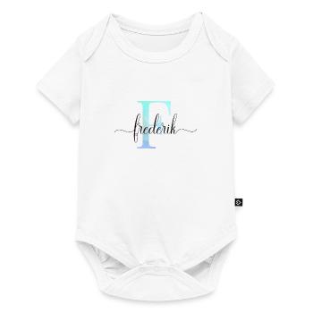 E| Monogram | Name | Frederik | Watercolor - Baby Premium short-sleeve bodysuit - white - Front