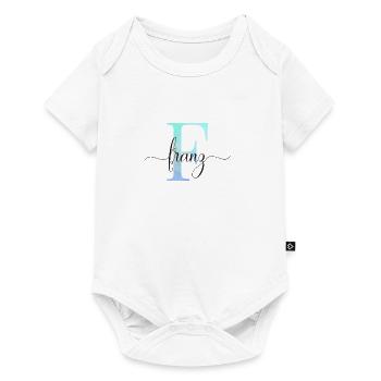 E| Monogram | Name | Franz| Watercolor - Baby Premium short-sleeve bodysuit - white - Front