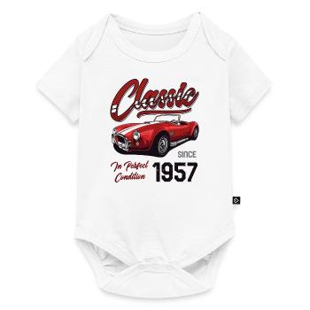 Je ne suis pas vieux Je suis une voiture classique Vintage Né en 1957 - Body à manches courtes Premium Bébé - blanc - Devant