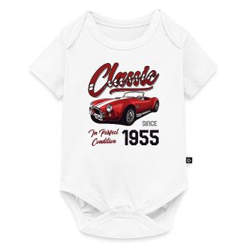 Ich bin nicht alt, ich bin Oldtimer Jahrgang Jahrgang 1955 - Baby Premium Kurzarmbody - Weiß - Vorne