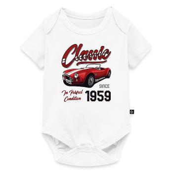 Ich bin nicht alt, ich bin Oldtimer Jahrgang Jahrgang 1959 - Baby Premium Kurzarmbody - Weiß - Vorne