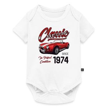 Je ne suis pas vieux Je suis une voiture classique vintage née en 1974 - Body à manches courtes Premium Bébé - blanc - Devant