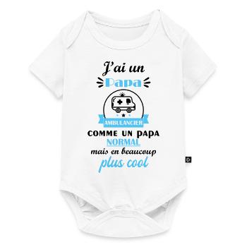 J'ai un papa ambulancier, cadeau de naissance - Body à manches courtes Premium Bébé - blanc - Devant