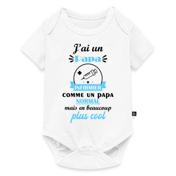 J'ai un papa infirmier, cadeau de naissance - Body à manches courtes Premium Bébé - blanc - Devant