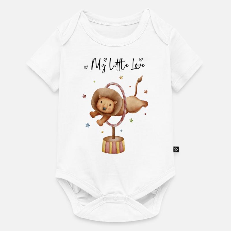 Le cirque du lion - Body à manches courtes Premium Bébé - blanc
