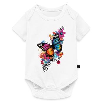 Butterfly Colorful Colorful Beautiful Art Nature - Baby Premium short-sleeve bodysuit - white - Front