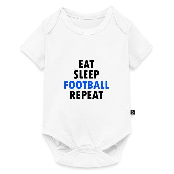 Eat Sleep Football Repeat - Body à manches courtes Premium Bébé - blanc - Devant