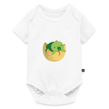 Mignon bébé tortue éclosant de la coquille - Body à manches courtes Premium Bébé - blanc - Devant