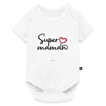 Super maman personnalisés - Body à manches courtes Premium Bébé - blanc - Devant