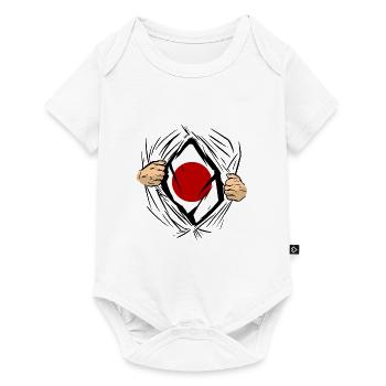 Japan Flag Used Look Nihon Japanese Flag - Baby Premium short-sleeve bodysuit - white - Front