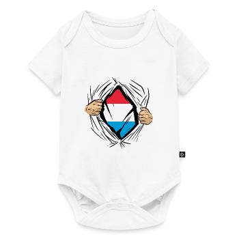 Drapeau luxembourgeois Drapeau luxembourgeois Accueil - Body à manches courtes Premium Bébé - blanc - Devant