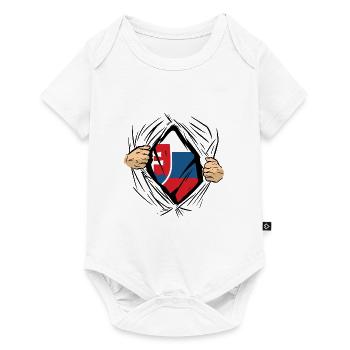 Slovakia Flag Vintage Slovak Flag Home - Baby Premium short-sleeve bodysuit - white - Front