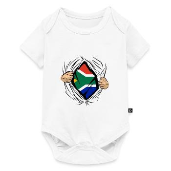 Afrique du Sud Drapeau Afrique Afrique Afrique du Sud - Body à manches courtes Premium Bébé - blanc - Devant