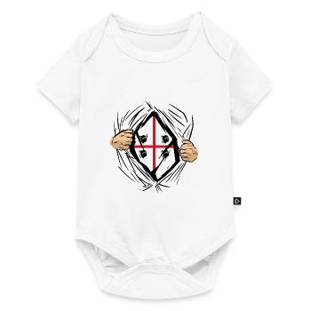 Sardinia Flag Superhero Sardinian Flag - Baby Premium short-sleeve bodysuit - white - Front