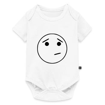 Emoji sketch think black - Body à manches courtes Premium Bébé - blanc - Devant