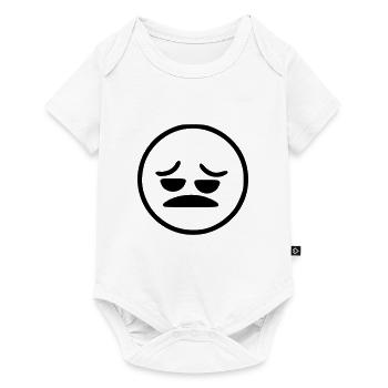 Emoji sketch evil black - Body à manches courtes Premium Bébé - blanc - Devant