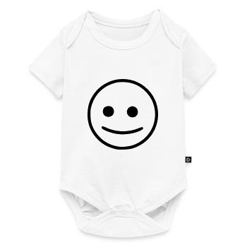 Emoji esquisse noir neutre - Body à manches courtes Premium Bébé - blanc - Devant