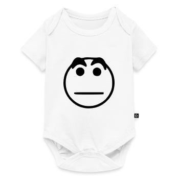 Emoji esquisse noir neutre - Body à manches courtes Premium Bébé - blanc - Devant