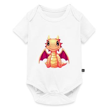 Art fantastique de dragon mignon - Body à manches courtes Premium Bébé - blanc - Devant
