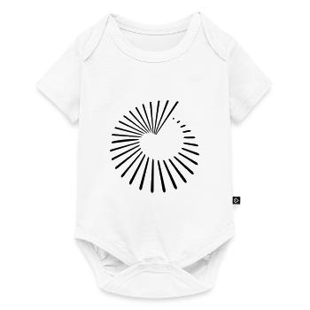 Motif de lignes en spirale de trou de cœur - Body à manches courtes Premium Bébé - blanc - Devant