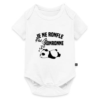 Je ne ronfle pas je ronronne - Body à manches courtes Premium Bébé - blanc - Devant
