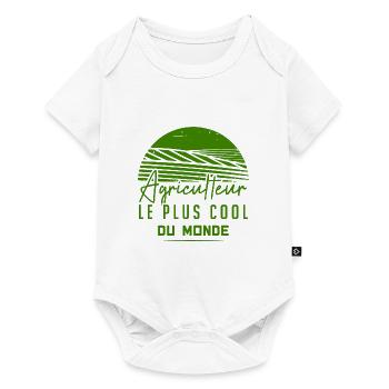 Agriculteur Le Plus Cool Du Monde - Body à manches courtes Premium Bébé - blanc - Devant