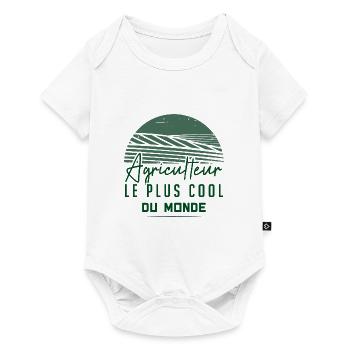 Agriculteur Le Plus Cool Du Monde | Agriculture - Body à manches courtes Premium Bébé - blanc - Devant