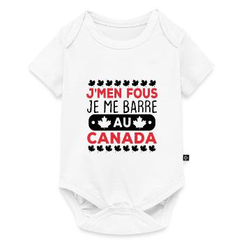 J'men fous je me barre au canada - Body à manches courtes Premium Bébé - blanc - Devant